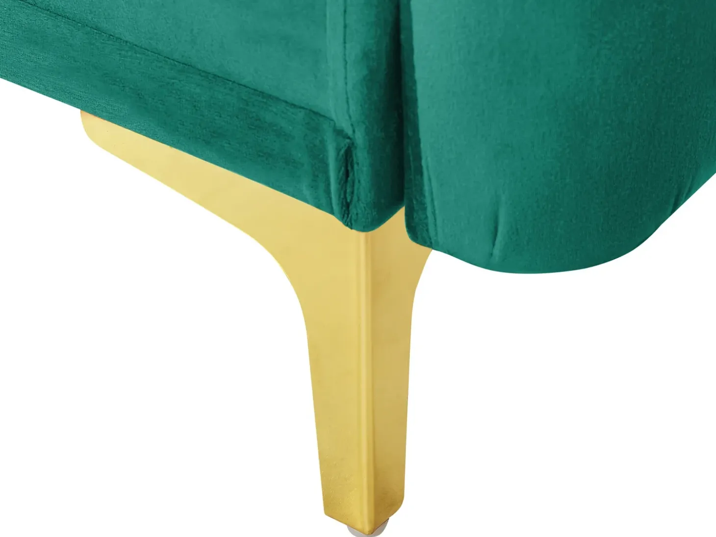 Clearance Sofa rozkładana dla 3 osób LUCAN Welur Szmaragdowy Sofy Z Funkcją Spania|Wszystkie Sofy