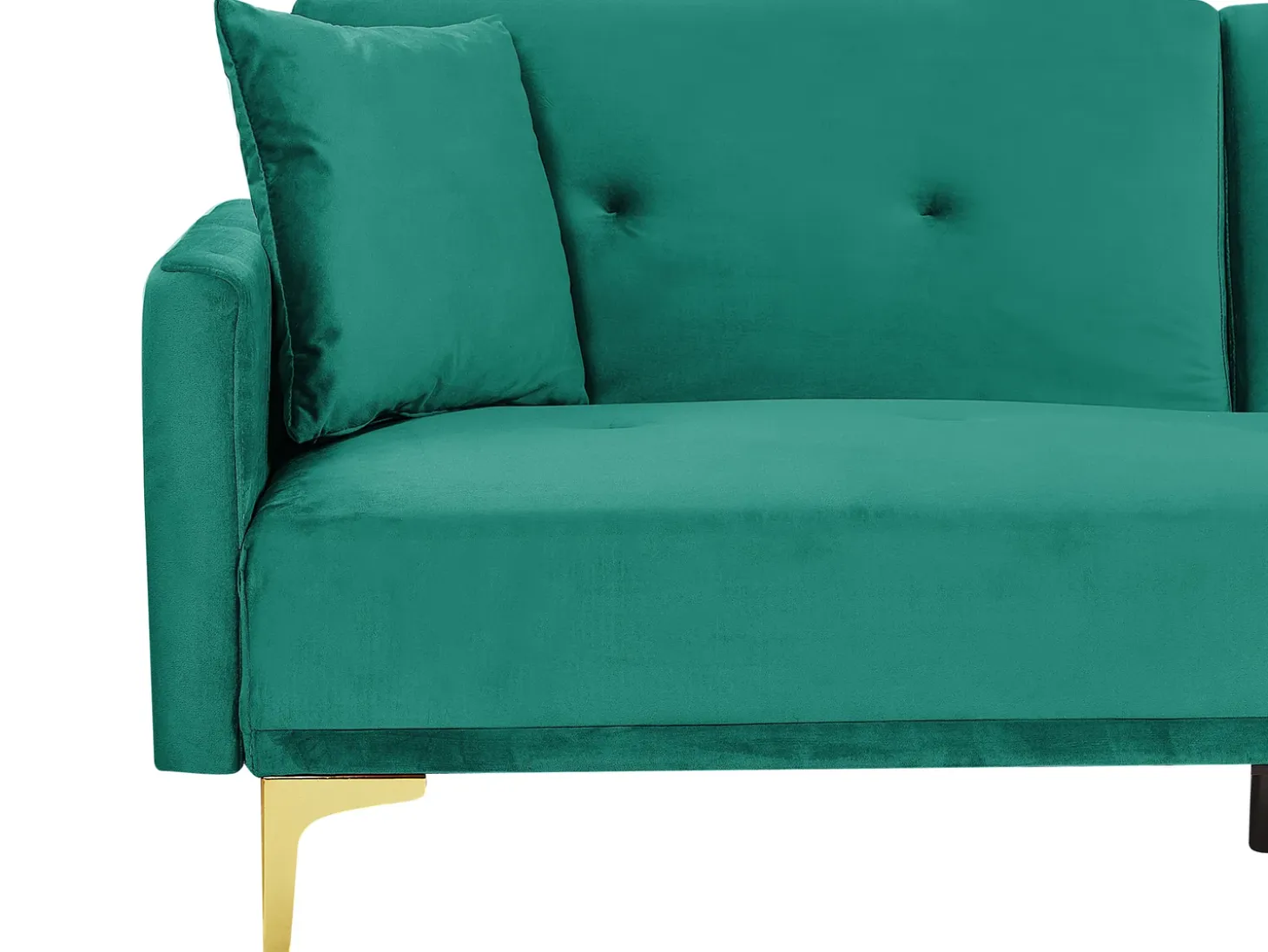 Clearance Sofa rozkładana dla 3 osób LUCAN Welur Szmaragdowy Sofy Z Funkcją Spania|Wszystkie Sofy