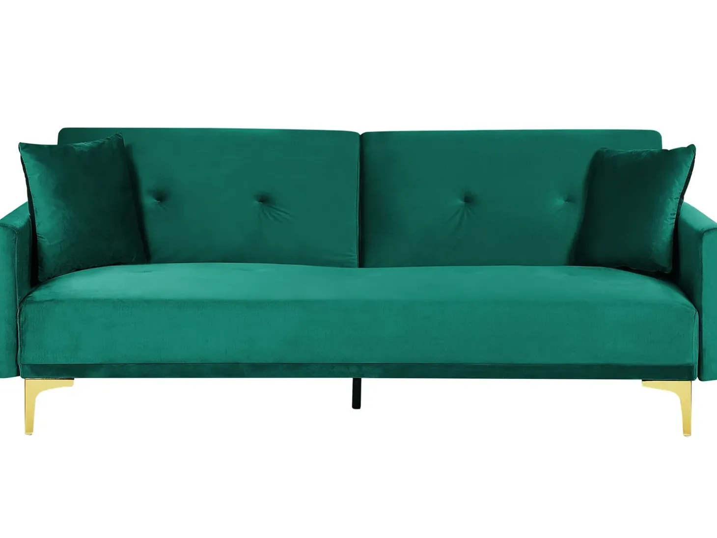 Clearance Sofa rozkładana dla 3 osób LUCAN Welur Szmaragdowy Sofy Z Funkcją Spania|Wszystkie Sofy