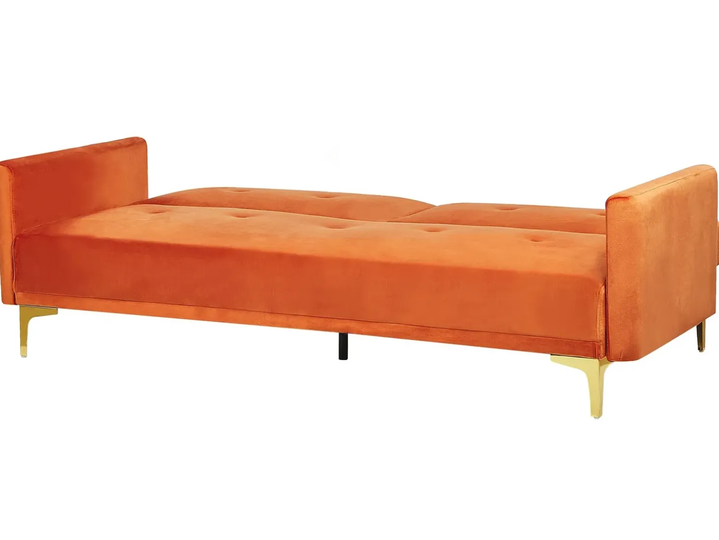 Online Sofa rozkładana dla 3 osób LUCAN Welur Pomarańczowy Sofy Z Funkcją Spania|Wszystkie Sofy