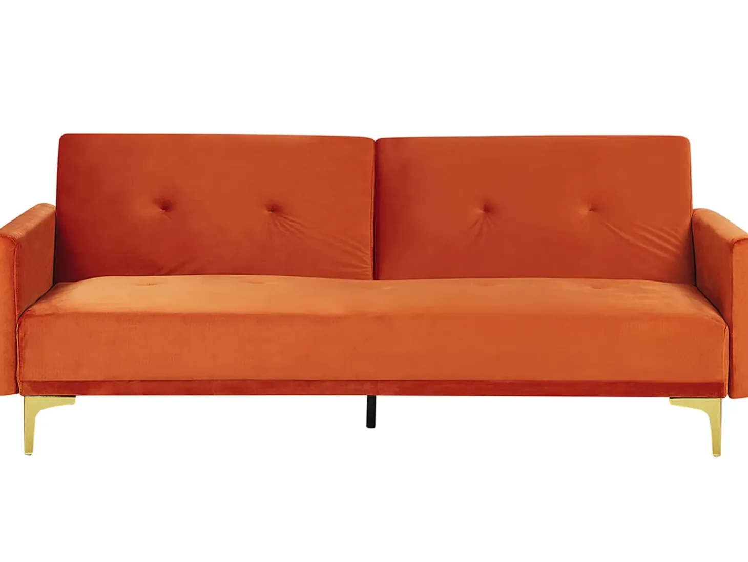Online Sofa rozkładana dla 3 osób LUCAN Welur Pomarańczowy Sofy Z Funkcją Spania|Wszystkie Sofy