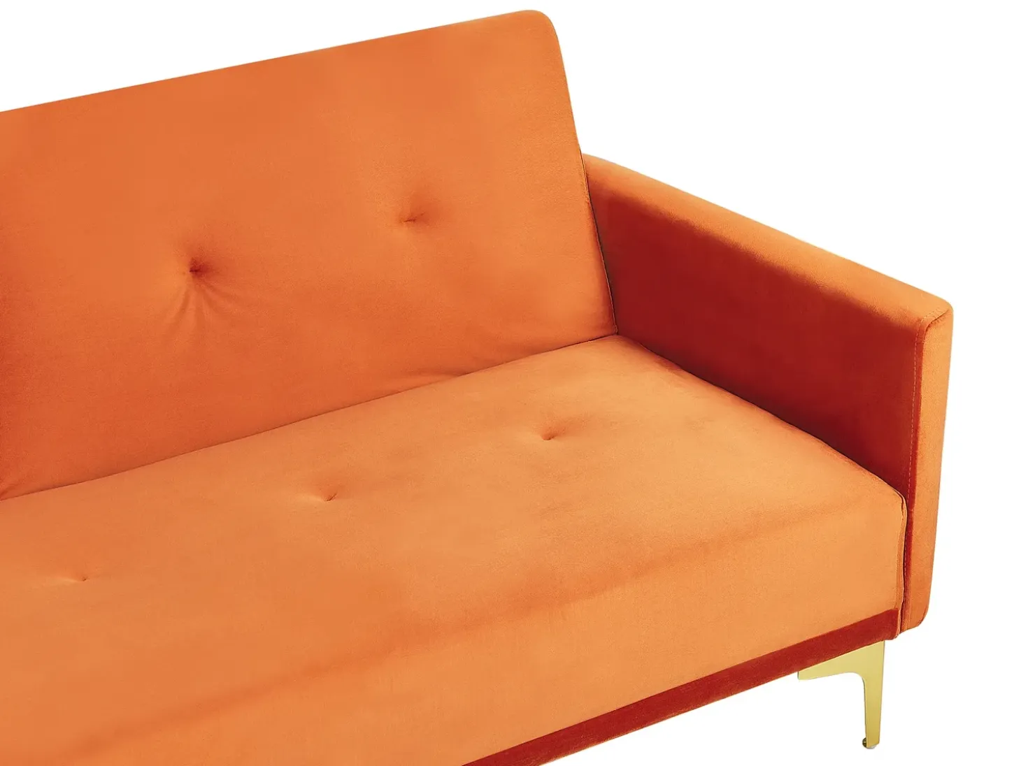Online Sofa rozkładana dla 3 osób LUCAN Welur Pomarańczowy Sofy Z Funkcją Spania|Wszystkie Sofy