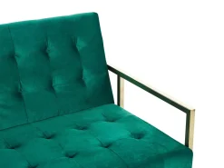 New Sofa rozkładana dla 3 osób MARSTAL Welur Szmaragdowy Sofy Z Funkcją Spania|Wszystkie Sofy