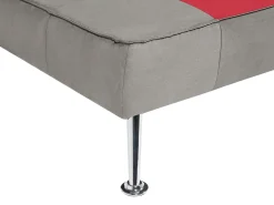 Sofa rozkładana dla 3 osób OLSKER Welur Jasnoszary
