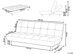 New Sofa rozkładana dla 2 osób RISOR Boucle Złamana biel Sofy Z Funkcją Spania|Wszystkie Sofy