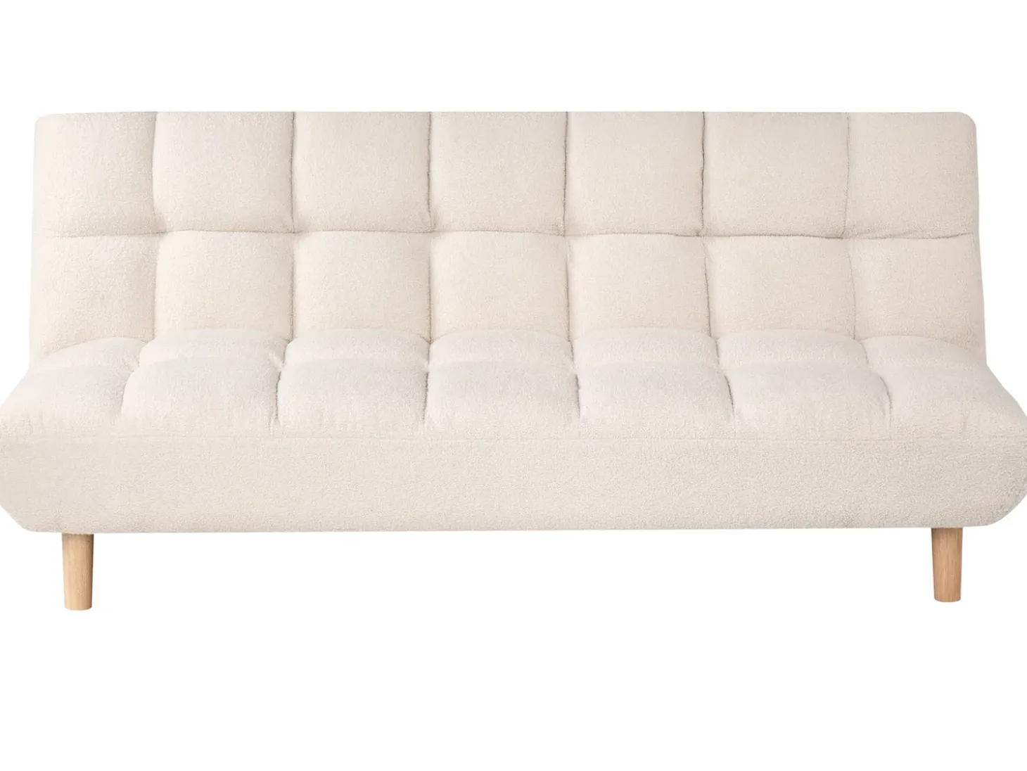 New Sofa rozkładana dla 2 osób RISOR Boucle Złamana biel Sofy Z Funkcją Spania|Wszystkie Sofy