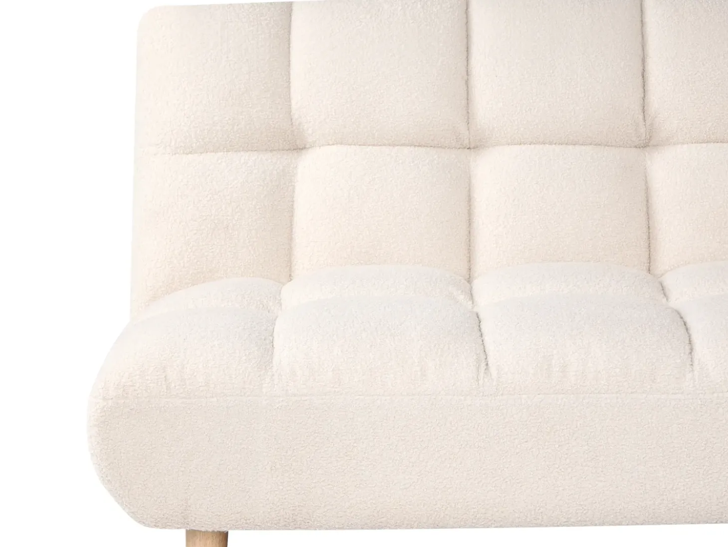 New Sofa rozkładana dla 2 osób RISOR Boucle Złamana biel Sofy Z Funkcją Spania|Wszystkie Sofy