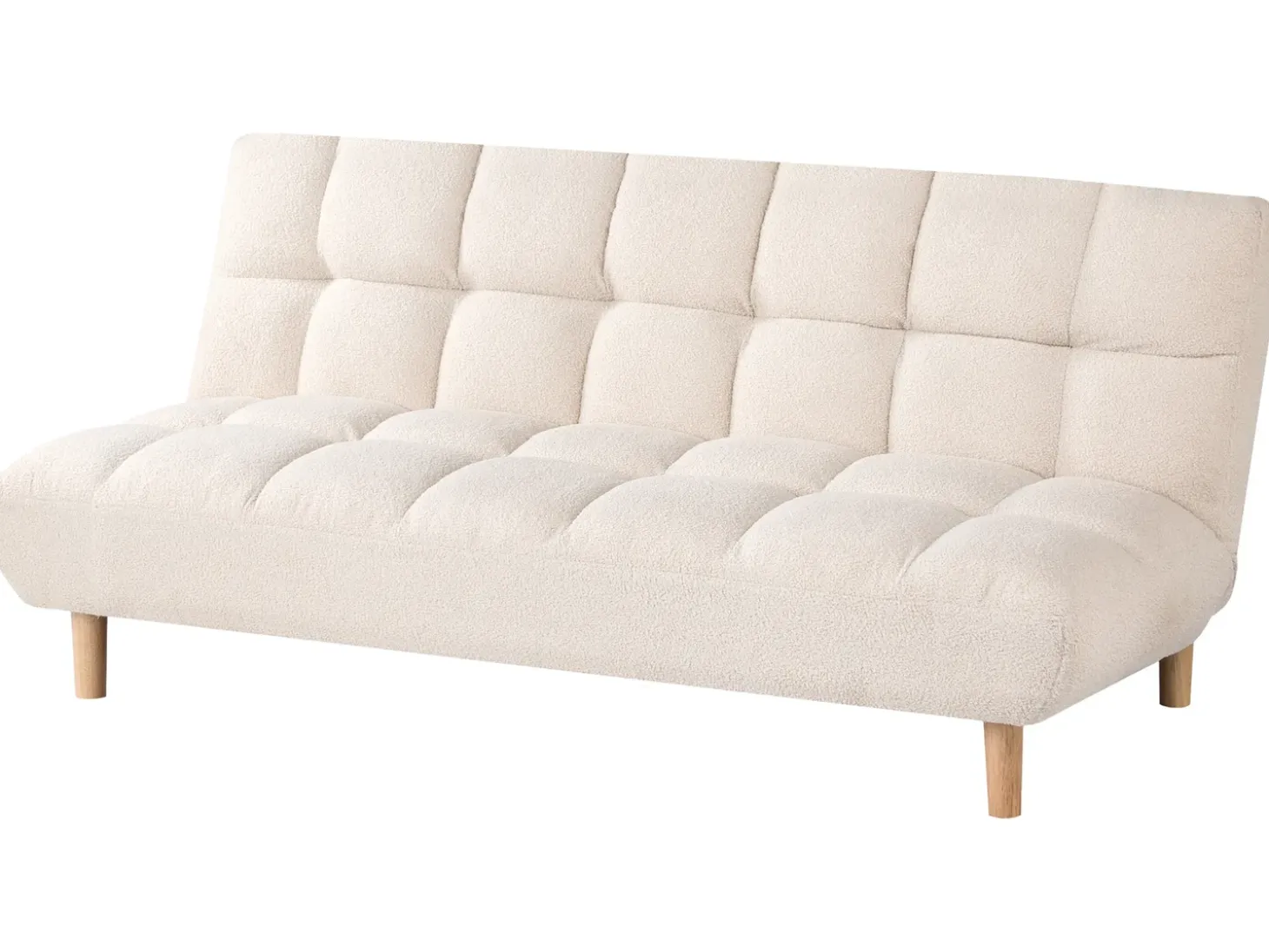 New Sofa rozkładana dla 2 osób RISOR Boucle Złamana biel Sofy Z Funkcją Spania|Wszystkie Sofy