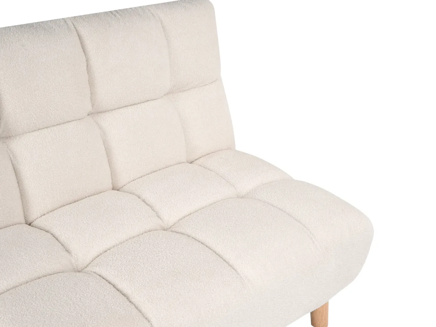 New Sofa rozkładana dla 2 osób RISOR Boucle Złamana biel Sofy Z Funkcją Spania|Wszystkie Sofy