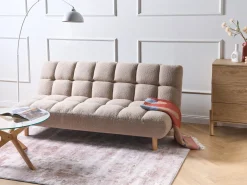 Best Sofa rozkładana dla 2 osób RISOR Boucle Beżowy Sofy Z Funkcją Spania|Wszystkie Sofy