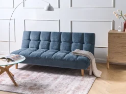 Outlet Sofa rozkładana dla 2 osób RISOR Niebieski Sofy Z Funkcją Spania|Wszystkie Sofy
