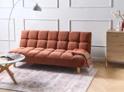 Best Sofa rozkładana dla 2 osób RISOR Złoty brąz Sofy Z Funkcją Spania|Wszystkie Sofy