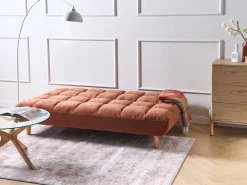 Best Sofa rozkładana dla 2 osób RISOR Złoty brąz Sofy Z Funkcją Spania|Wszystkie Sofy