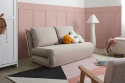New Sofa rozkładana dla 2 osób ROROS Len syntetyczny Dzieci Sofy Z Funkcją Spania|Wszystkie Sofy