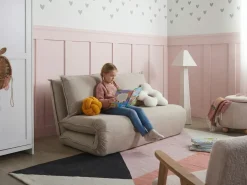 New Sofa rozkładana dla 2 osób ROROS Len syntetyczny Dzieci Sofy Z Funkcją Spania|Wszystkie Sofy