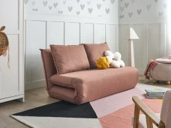 Online Sofa rozkładana dla 2 osób ROROS Len syntetyczny Dzieci Sofy Z Funkcją Spania|Wszystkie Sofy