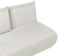 Hot Sofa rozkładana dla 2 osób ROROS Len syntetyczny Złamana biel Dzieci Sofy Z Funkcją Spania|Wszystkie Sofy