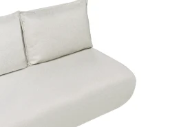 Hot Sofa rozkładana dla 2 osób ROROS Len syntetyczny Złamana biel Dzieci Sofy Z Funkcją Spania|Wszystkie Sofy
