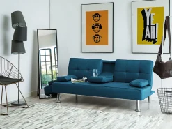 Sofa rozkładana dla 3 osób ROXEN Niebieski