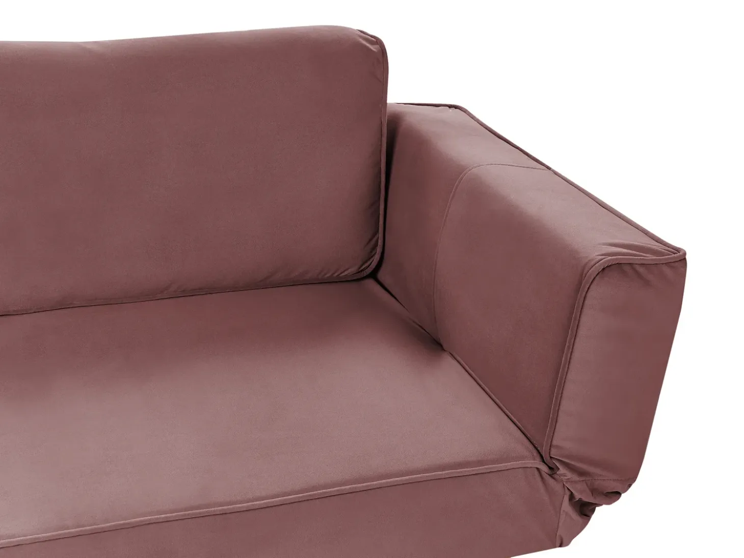 Online Sofa rozkładana dla 2 osób SAARELA Welur Różowy Sofy Z Funkcją Spania|Wszystkie Sofy