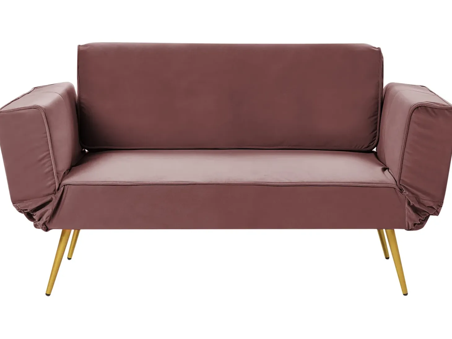 Online Sofa rozkładana dla 2 osób SAARELA Welur Różowy Sofy Z Funkcją Spania|Wszystkie Sofy