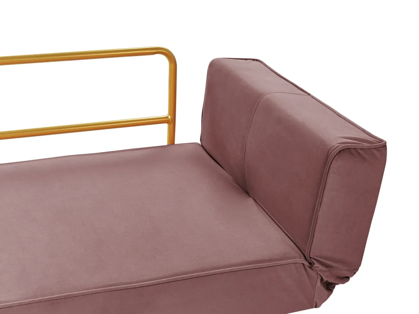 Online Sofa rozkładana dla 2 osób SAARELA Welur Różowy Sofy Z Funkcją Spania|Wszystkie Sofy