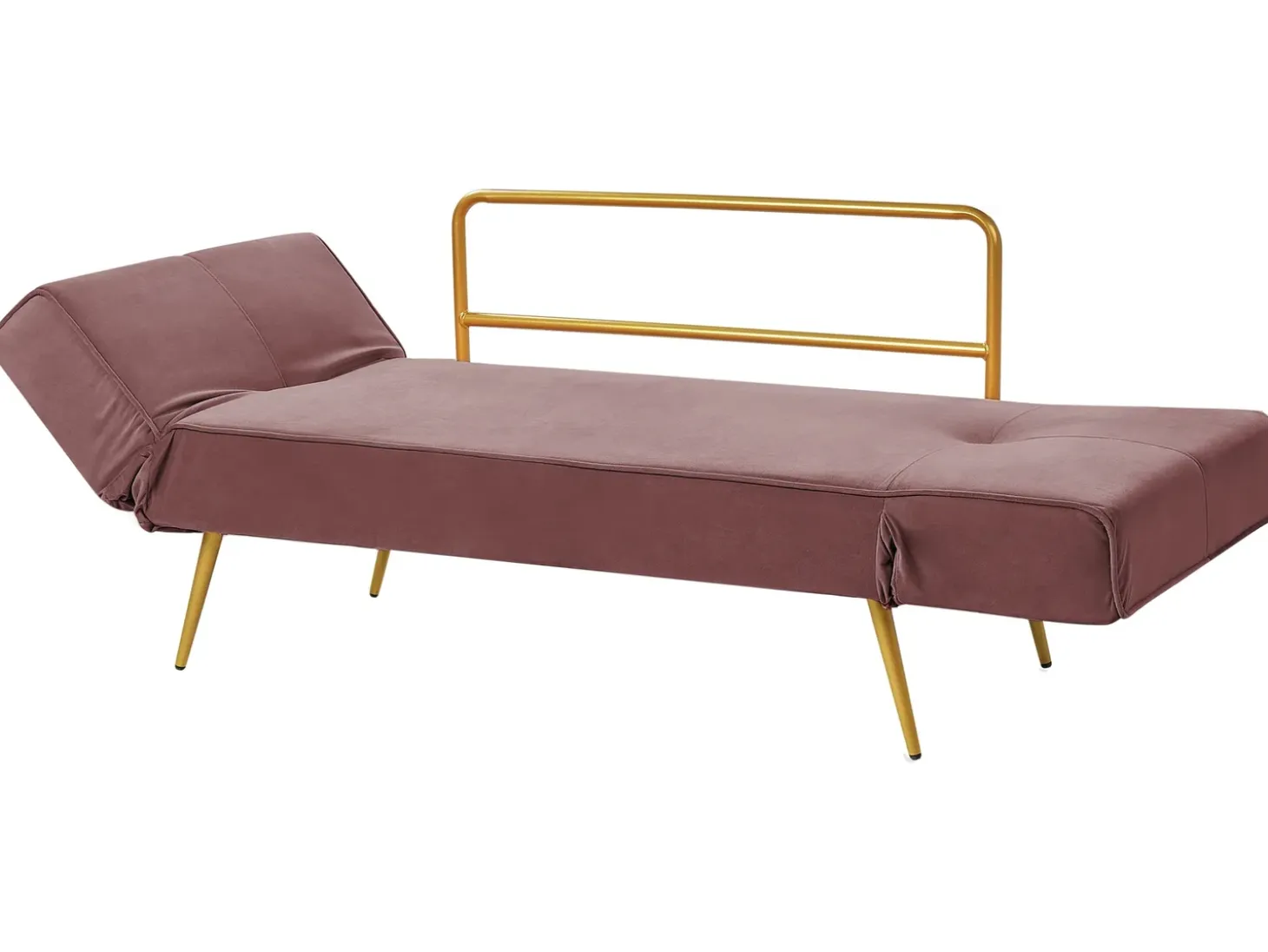 Online Sofa rozkładana dla 2 osób SAARELA Welur Różowy Sofy Z Funkcją Spania|Wszystkie Sofy