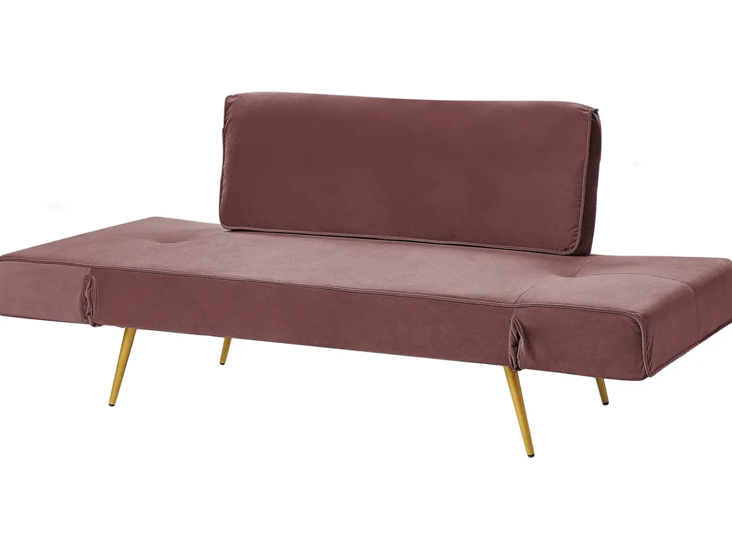 Online Sofa rozkładana dla 2 osób SAARELA Welur Różowy Sofy Z Funkcją Spania|Wszystkie Sofy