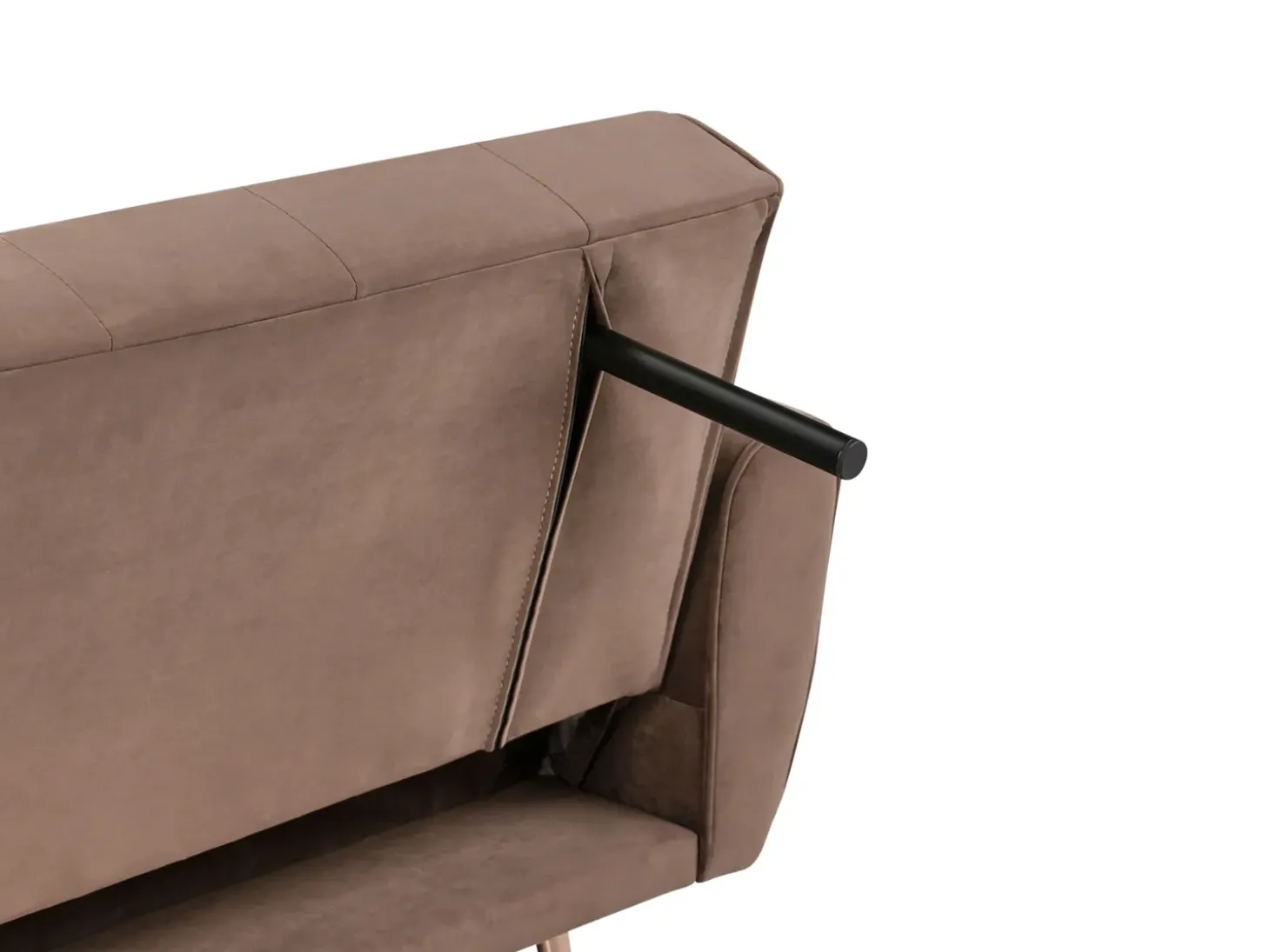 Outlet Sofa rozkładana dla 3 osób SELNES Welur Brązowy Sofy Z Funkcją Spania|Wszystkie Sofy