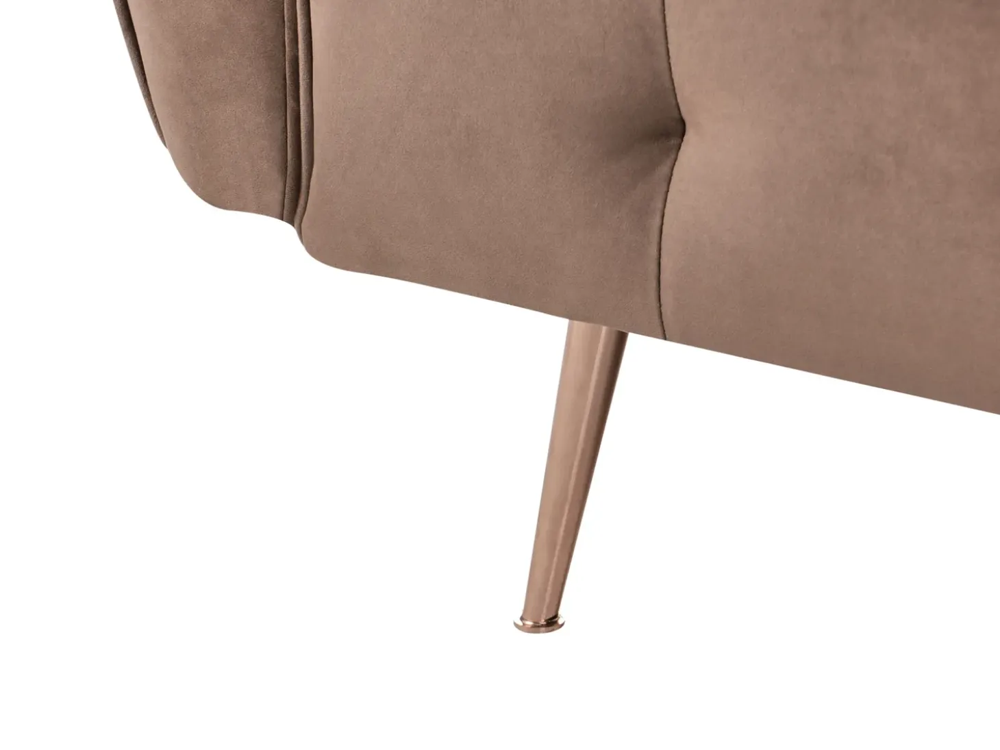 Outlet Sofa rozkładana dla 3 osób SELNES Welur Brązowy Sofy Z Funkcją Spania|Wszystkie Sofy