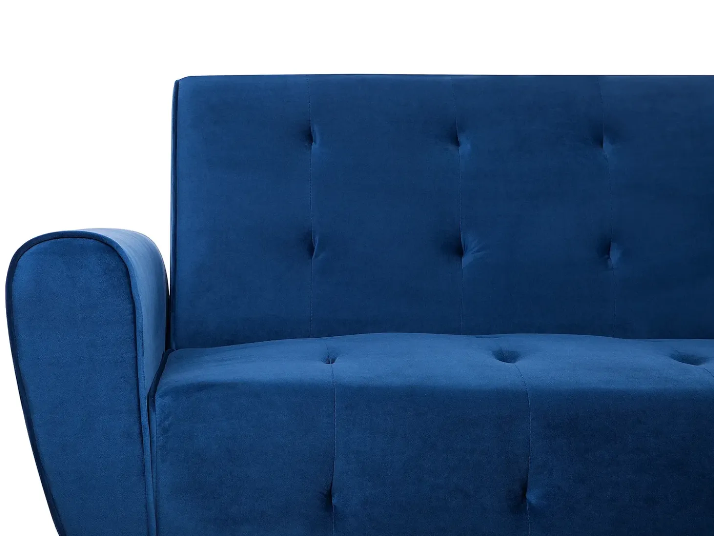 Sofa rozkładana dla 3 osób SELNES Welur Granatowy