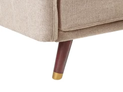 Sale Sofa rozkładana dla 3 osób SENJA Len syntetyczny Jasnobrązowy Sofy Z Funkcją Spania|Wszystkie Sofy