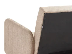 Sale Sofa rozkładana dla 3 osób SENJA Len syntetyczny Jasnobrązowy Sofy Z Funkcją Spania|Wszystkie Sofy