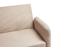 Sale Sofa rozkładana dla 3 osób SENJA Len syntetyczny Jasnobrązowy Sofy Z Funkcją Spania|Wszystkie Sofy