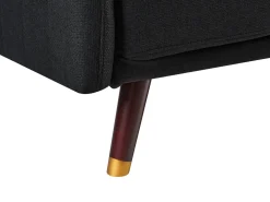 Discount Sofa rozkładana dla 3 osób SENJA Czarny Sofy Z Funkcją Spania|Wszystkie Sofy