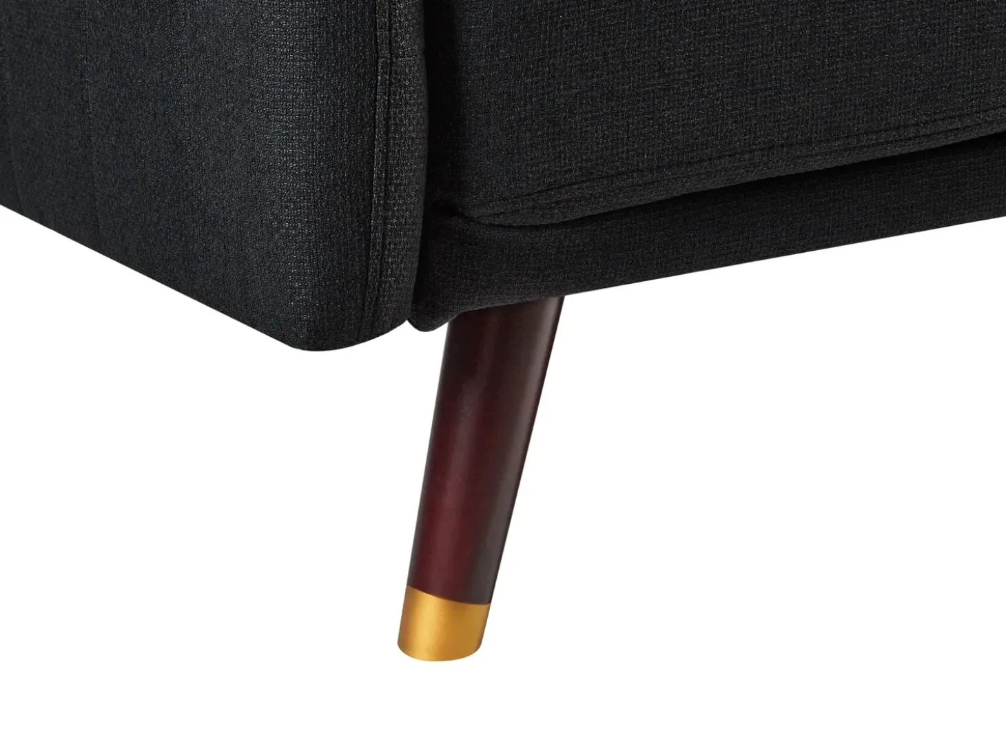 Discount Sofa rozkładana dla 3 osób SENJA Czarny Sofy Z Funkcją Spania|Wszystkie Sofy