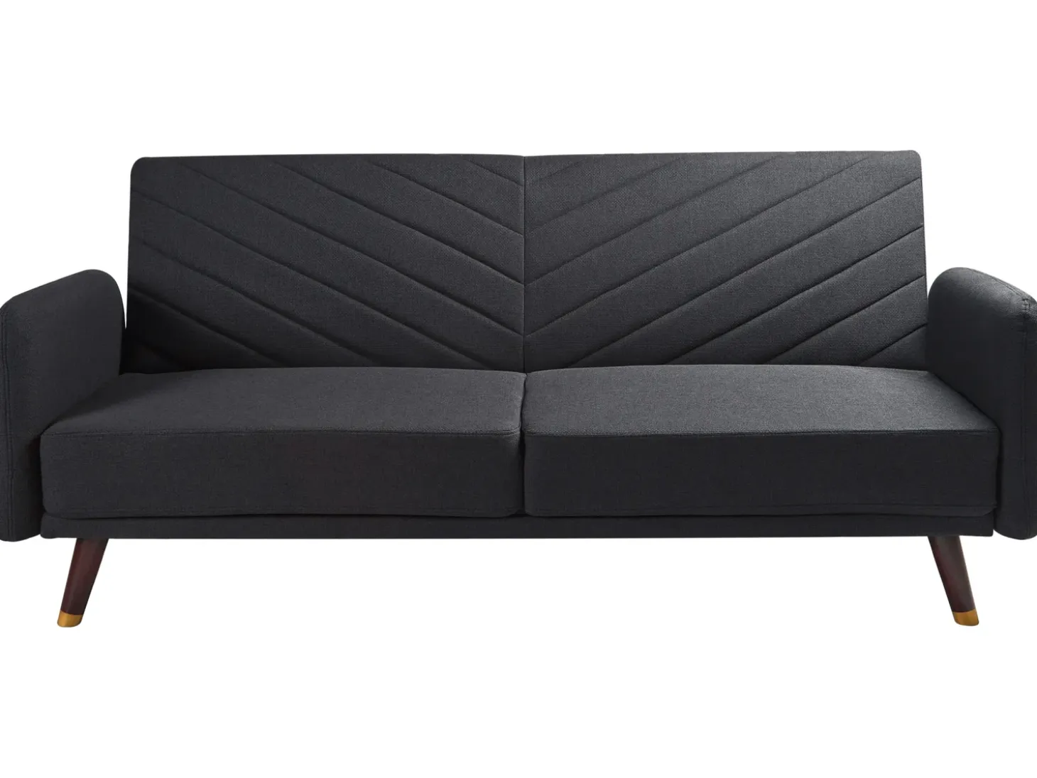 Discount Sofa rozkładana dla 3 osób SENJA Czarny Sofy Z Funkcją Spania|Wszystkie Sofy