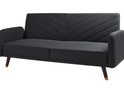 Discount Sofa rozkładana dla 3 osób SENJA Czarny Sofy Z Funkcją Spania|Wszystkie Sofy