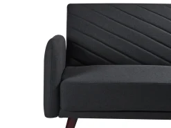 Discount Sofa rozkładana dla 3 osób SENJA Czarny Sofy Z Funkcją Spania|Wszystkie Sofy