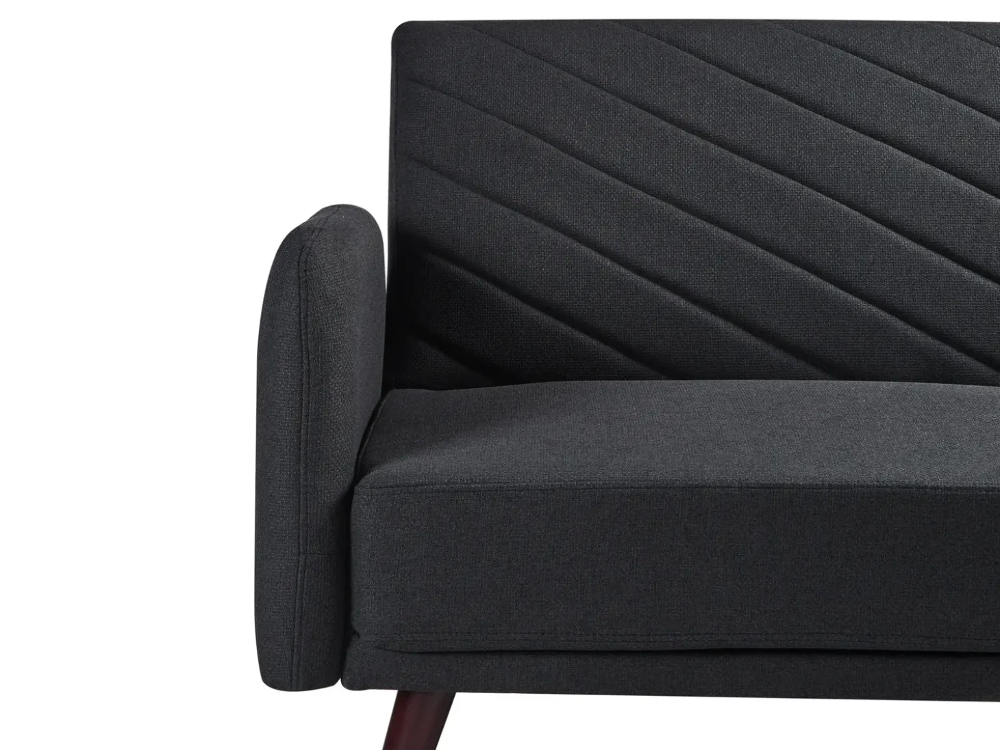 Discount Sofa rozkładana dla 3 osób SENJA Czarny Sofy Z Funkcją Spania|Wszystkie Sofy