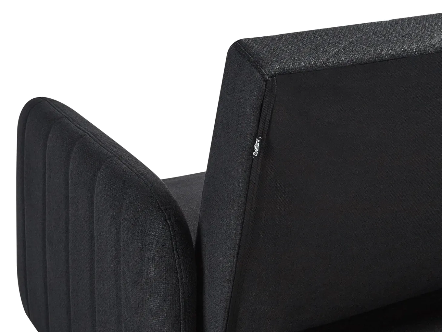Discount Sofa rozkładana dla 3 osób SENJA Czarny Sofy Z Funkcją Spania|Wszystkie Sofy