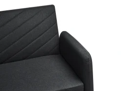 Discount Sofa rozkładana dla 3 osób SENJA Czarny Sofy Z Funkcją Spania|Wszystkie Sofy