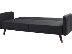 Discount Sofa rozkładana dla 3 osób SENJA Czarny Sofy Z Funkcją Spania|Wszystkie Sofy