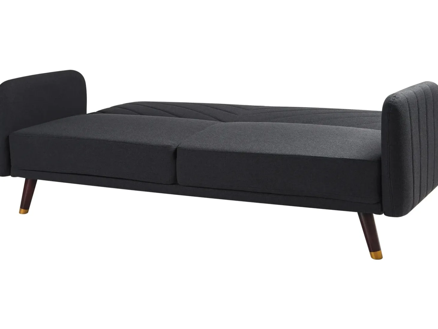 Discount Sofa rozkładana dla 3 osób SENJA Czarny Sofy Z Funkcją Spania|Wszystkie Sofy