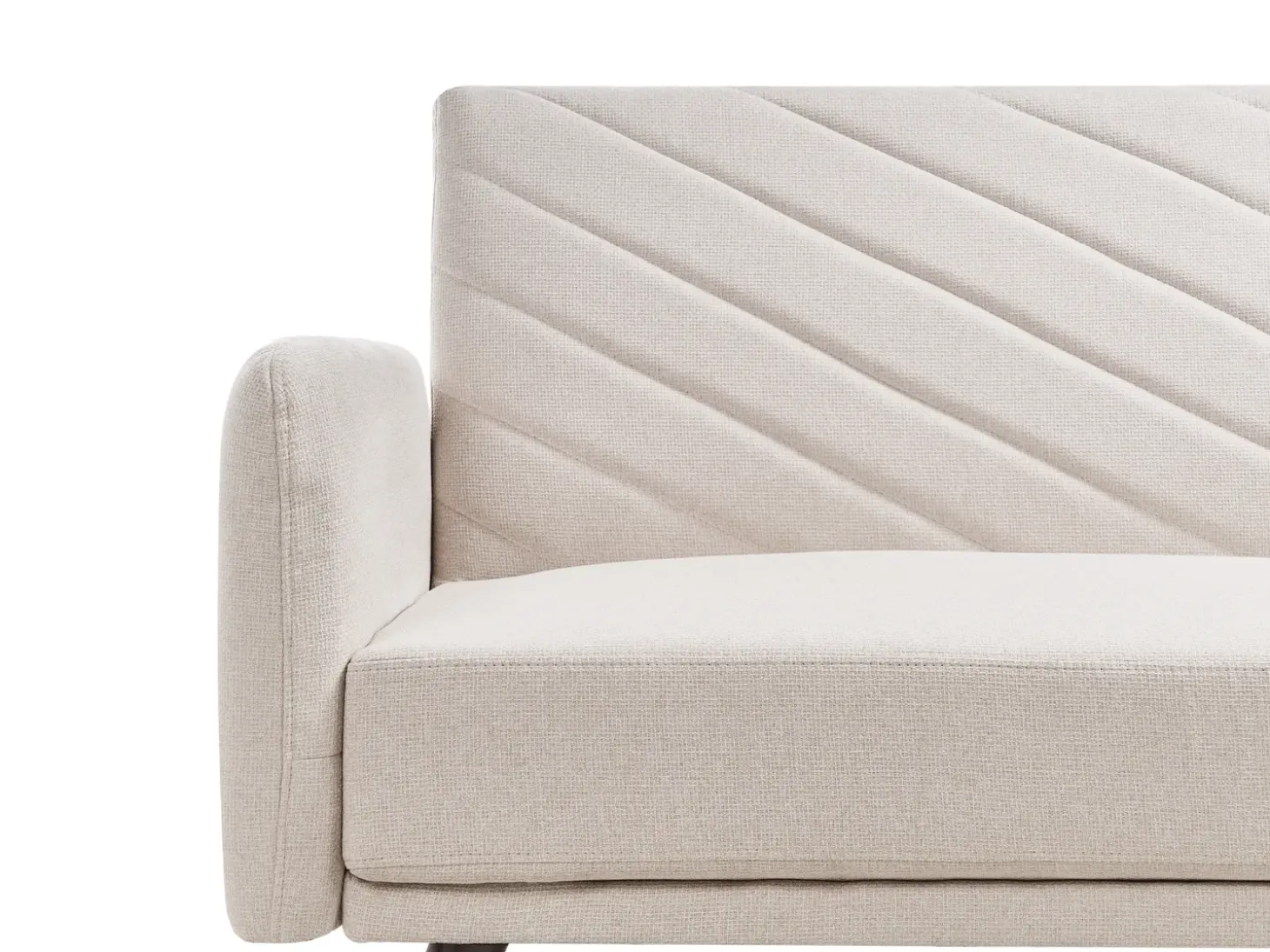 Sale Sofa rozkładana dla 3 osób SENJA Len syntetyczny Jasnobeżowy Sofy Z Funkcją Spania|Wszystkie Sofy