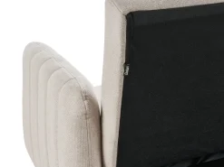 Sale Sofa rozkładana dla 3 osób SENJA Len syntetyczny Jasnobeżowy Sofy Z Funkcją Spania|Wszystkie Sofy