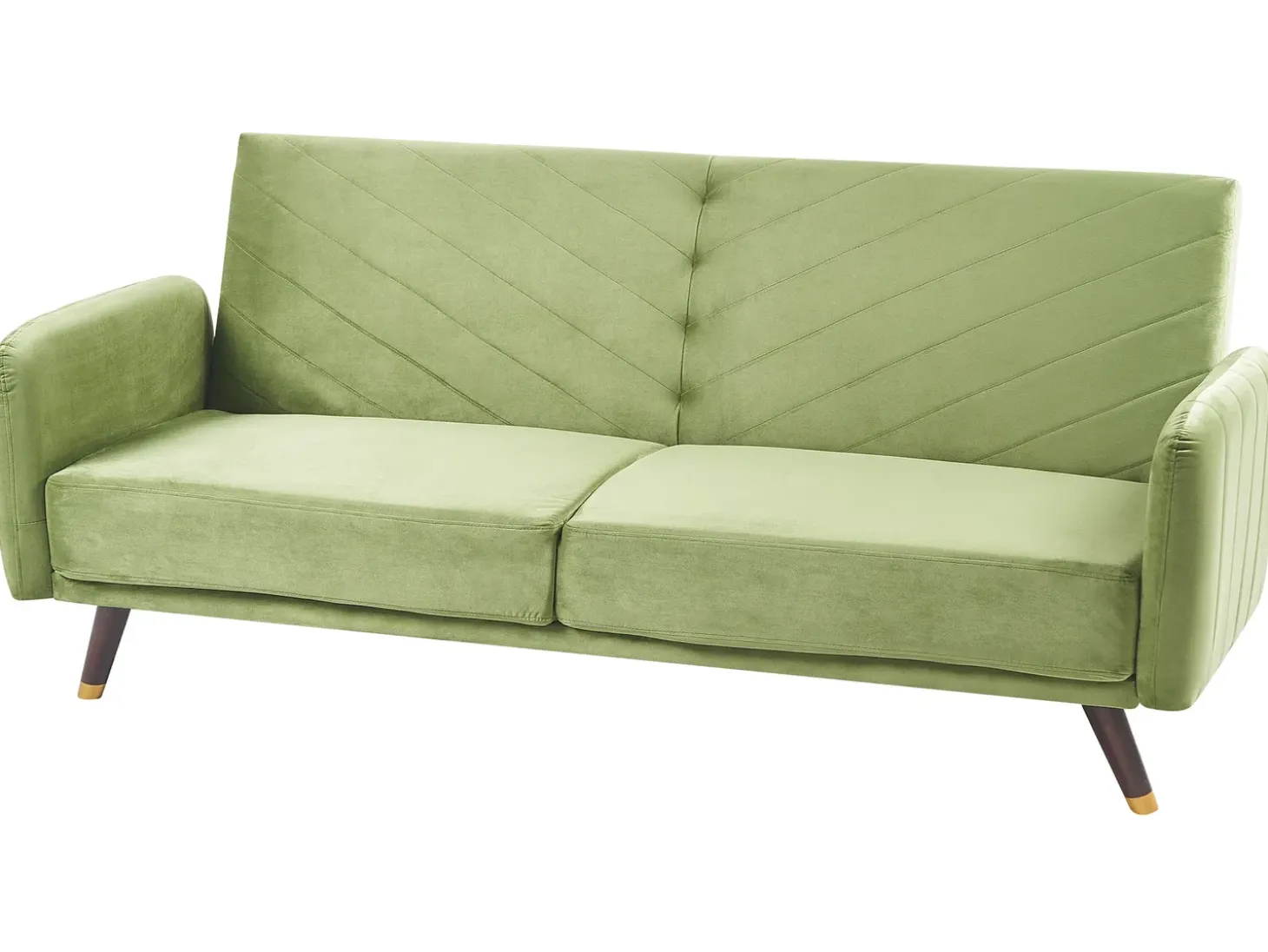 Online Sofa rozkładana dla 3 osób SENJA Welur Oliwkowy Sofy Z Funkcją Spania|Wszystkie Sofy