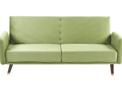Online Sofa rozkładana dla 3 osób SENJA Welur Oliwkowy Sofy Z Funkcją Spania|Wszystkie Sofy