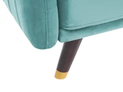 Best Sofa rozkładana dla 3 osób SENJA Welur Błękitny Sofy Z Funkcją Spania|Wszystkie Sofy