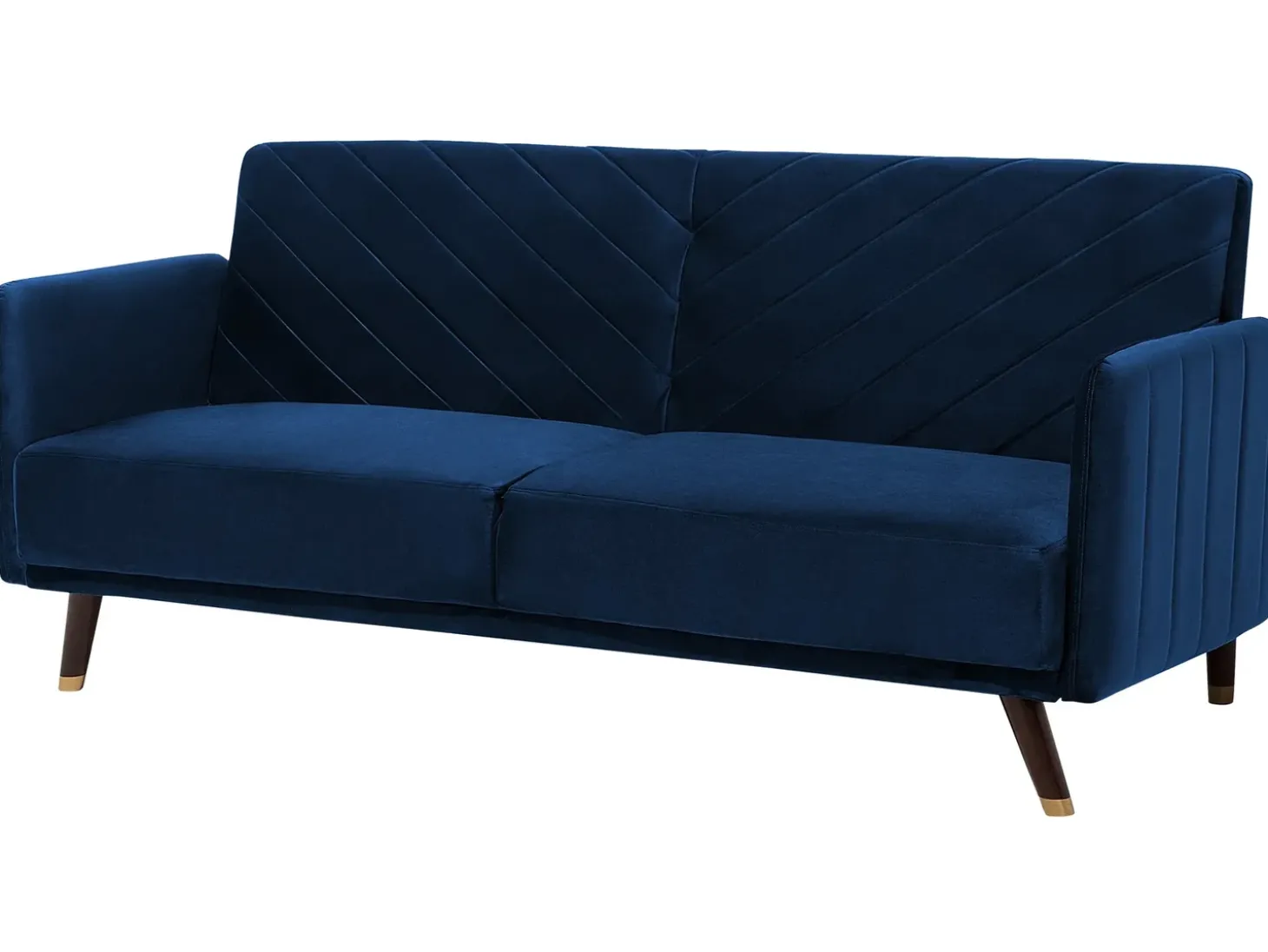 Sofa rozkładana dla 3 osób SENJA Welur Granatowy